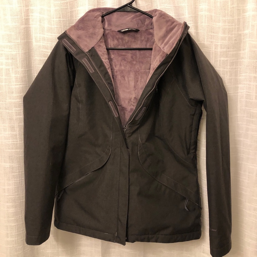 The North Face Grey and Purple Women's Inlux Insulated Jacket
